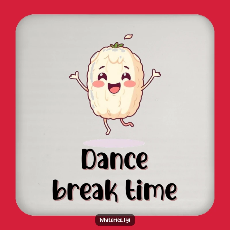 Funny Dancing Rice Grain Coaster: Joyful Table Decor, Perfect Gift Set!