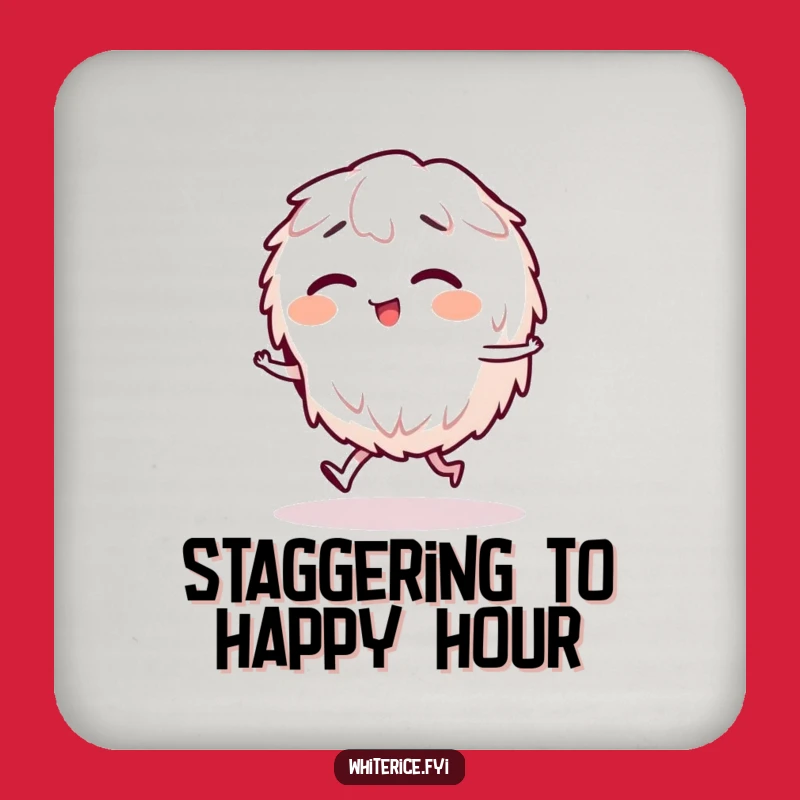 Funny Giggling Rice Stagger Coaster, Hilarious Cartoon Protection Gift