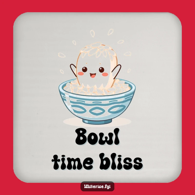 Funny Kawaii Rice Leap Coaster: Happy Grain Spot Saver Funny Gift