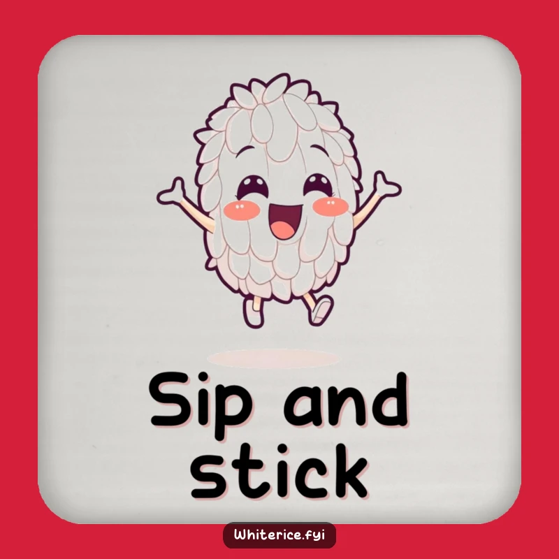 Funny Leaping Rice Coaster Set: Protect Surfaces with Comical Fun!