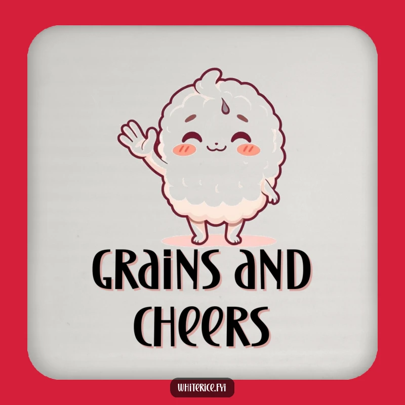 Funny Protective Rice Coaster: Joyful Character Wave for Table