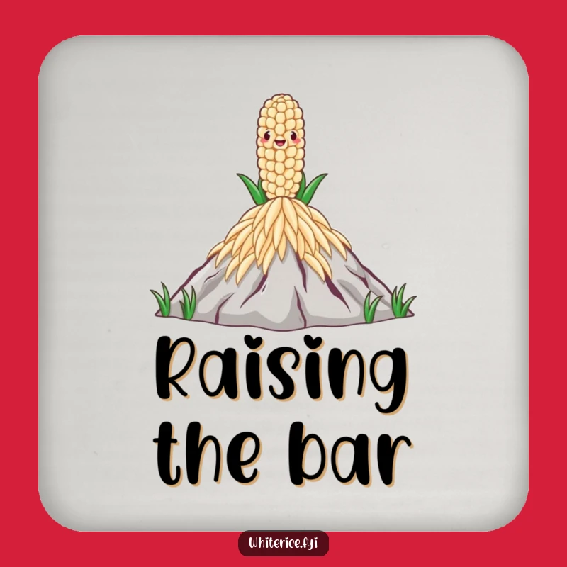 Funny Rice Grain Coaster: Protect Surfaces with Pride, Gift!