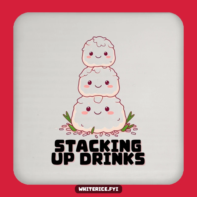Funny Rice Pyramid Coaster: Protect Surfaces with Humorous Unity
