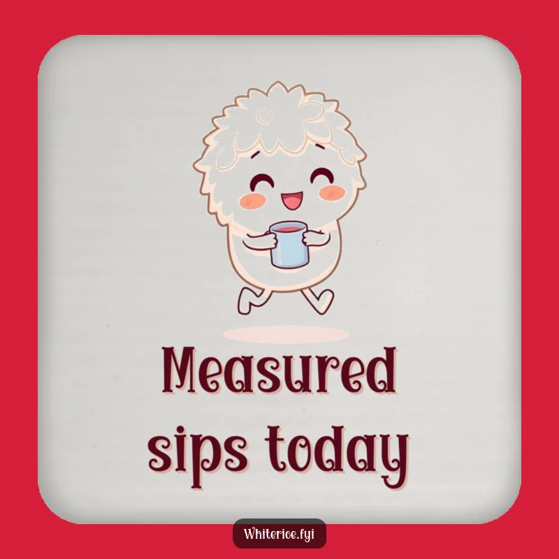 Funny Rice Skipping Coaster: Protect Surfaces with Playful Charm