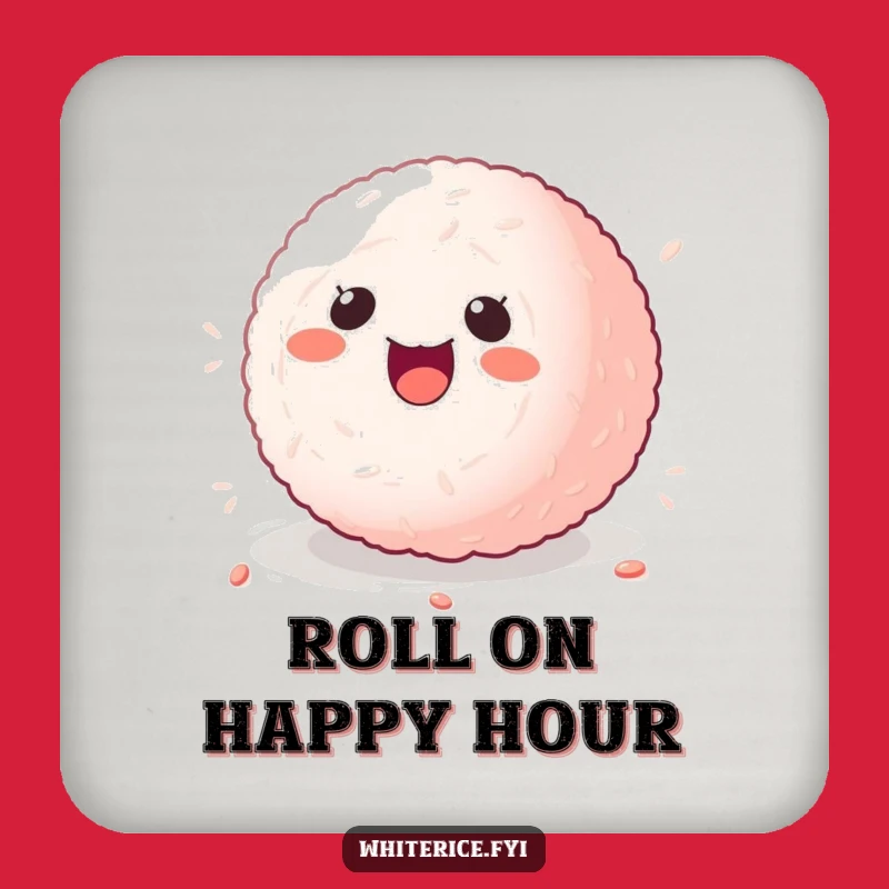 Funny Sticky Rice Ball Coaster: Kawaii Party Decor, Perfect Drink Gift