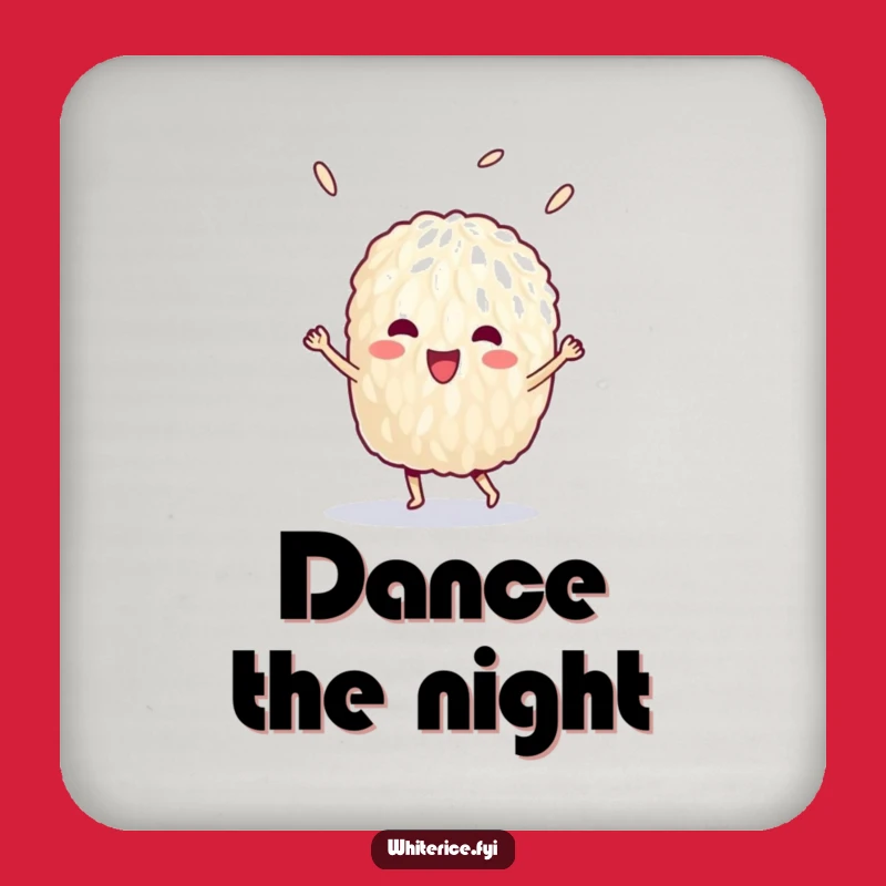 Funny Victory Rice Drink Coaster: Protect Surfaces with Celebration