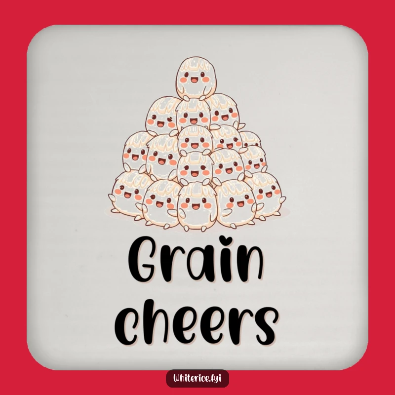 Funny Rice Pyramid Coaster: Protect Surfaces With This Cheerful Heap!