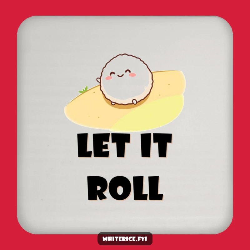 Funny Rice Ball Coaster Set: Adorable Cartoon Character, Protect Surfaces with Funny Gifts