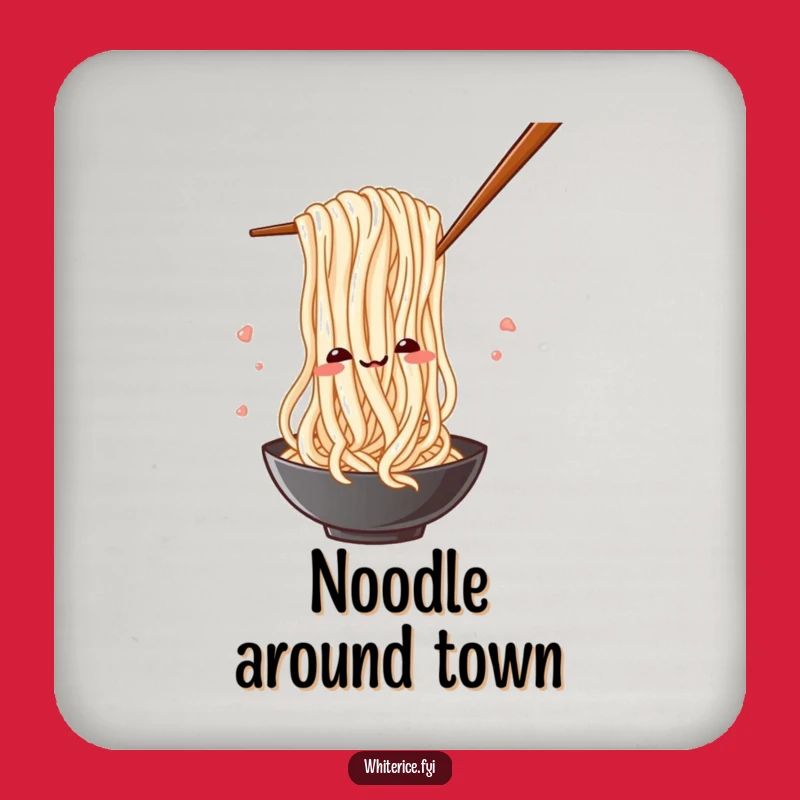 Funny Noodle Drink Coaster: Protect Surfaces with Playful Chopstick Art