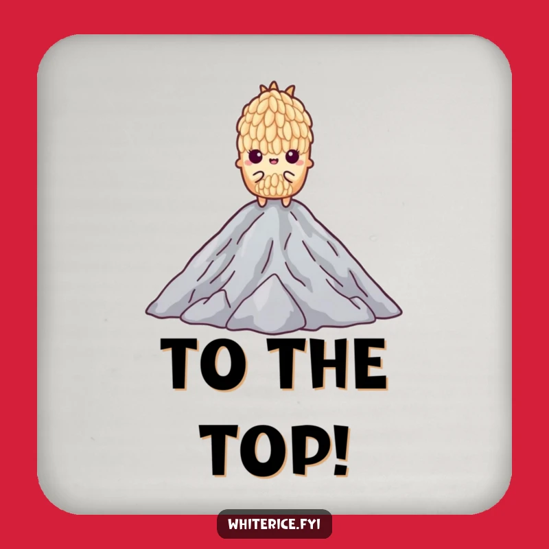 Funny Rice Drink Coaster: Protect Surfaces with Determined Grain Art