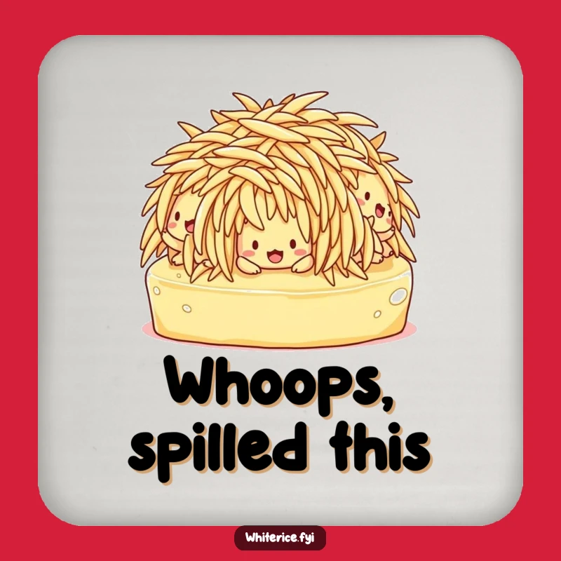 Funny Slipping Rice Coaster: Butter Mishap Decor, Hilarious Gift Set!