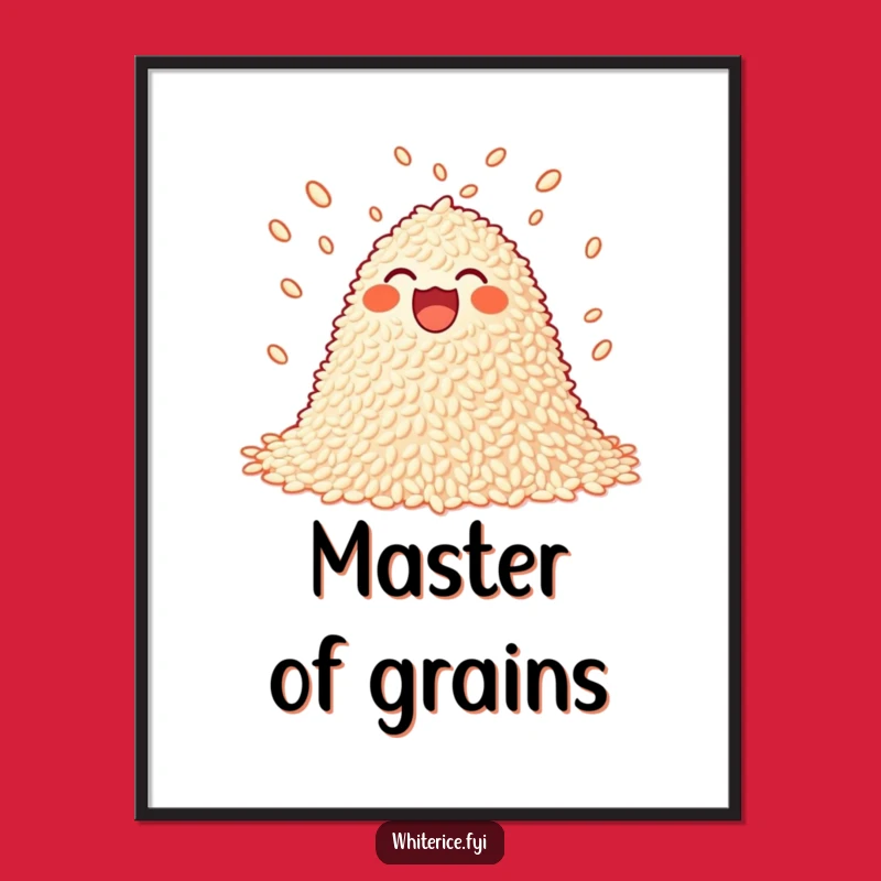 Funny Juggling Rice Poster: Playful Art for Your Walls