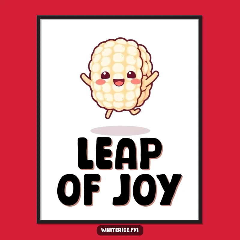 Funny Kawaii Rice Poster: Decorate with Joyful Energy