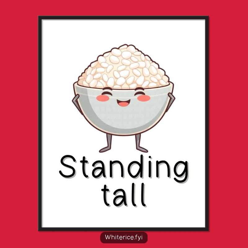 Funny Proud Rice Bowl Poster: Confident Decor for Your Space