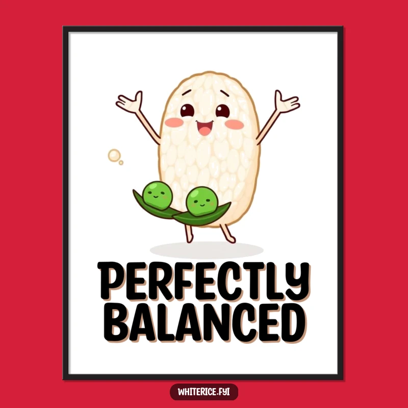 Funny Rice Grain Juggling Poster: Add Whimsy & Humor to Your Decor