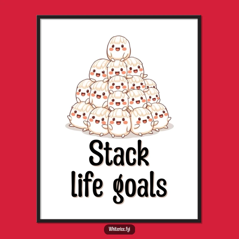 Funny Rice Pyramid Poster: A Cheerful Heap For Your Wall!