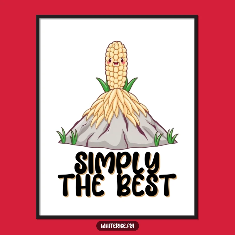 Funny Rice Grain Poster: Peak Performance Art, Perfect Gift!