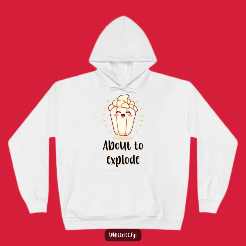 Cozy Funny Kawaii Popcorn Hoodie: Excited Popping Comfort