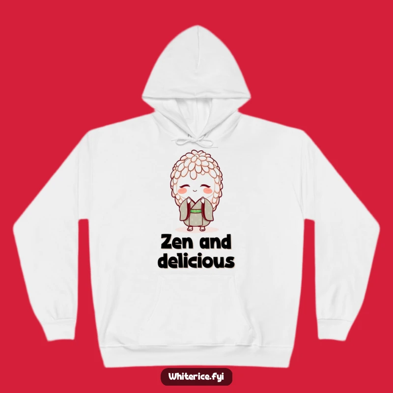 Funny Rice Kimono Hoodie: Cozy Respect with a Smiling Bowing Grain