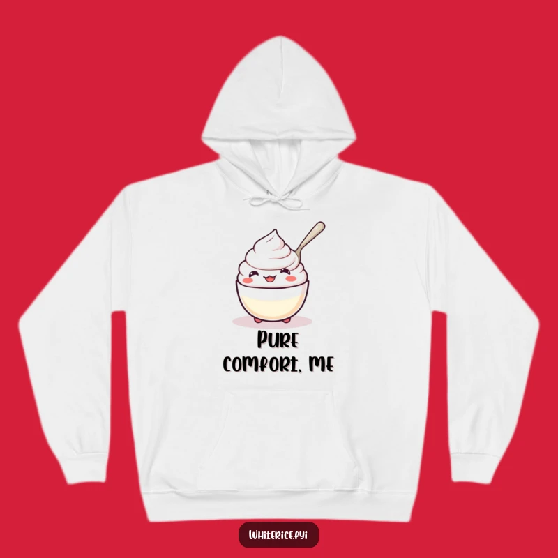 Funny Rice Pudding Hoodie: Cozy Kawaii Comfort, Perfect Self-Care Gift