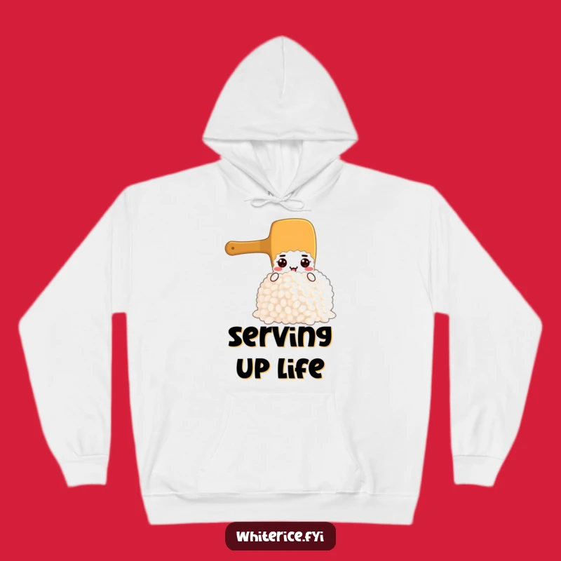 Funny Rice Paddle Hoodie: Cozy Motivational Character, Perfect Warm Funny Gift!