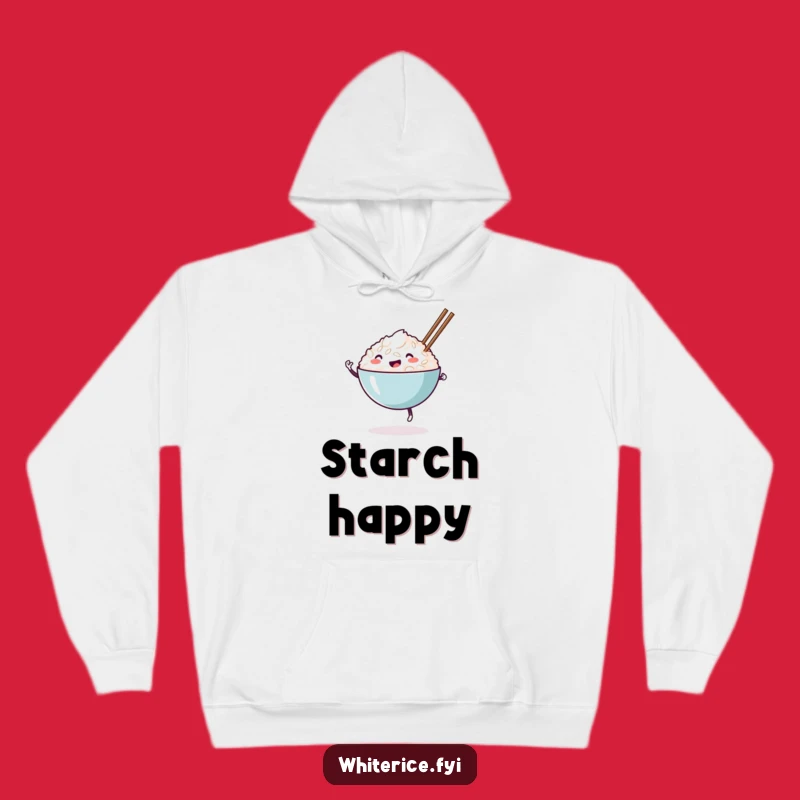 Funny Happy Rice Bowl Hoodie: Cozy Up with Culinary Fun
