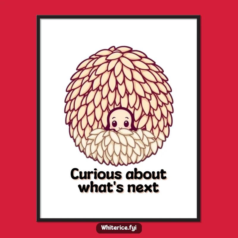 Free Printable Curious Rice Grain Art: Whimsical Decor Downloadable Gift