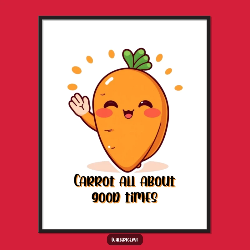 Free Printable Carrot Wall Art: Serving Portion Humor For Your Kitchen, Funny Downloadable Gift