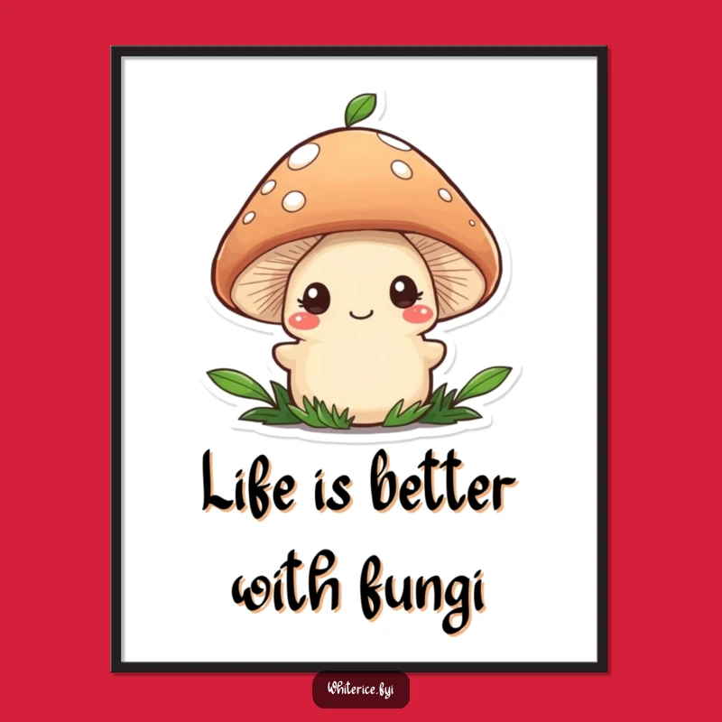 Free Printable Mushroom Wall Art: Shy Garnish Humor For Your Home, Funny Downloadable Gift