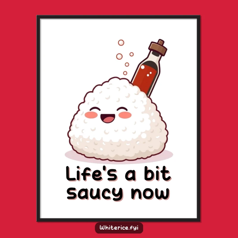 Free Printable Wall Art: Giggling Rice Soy Sauce Spray Fun DIY Digital Download