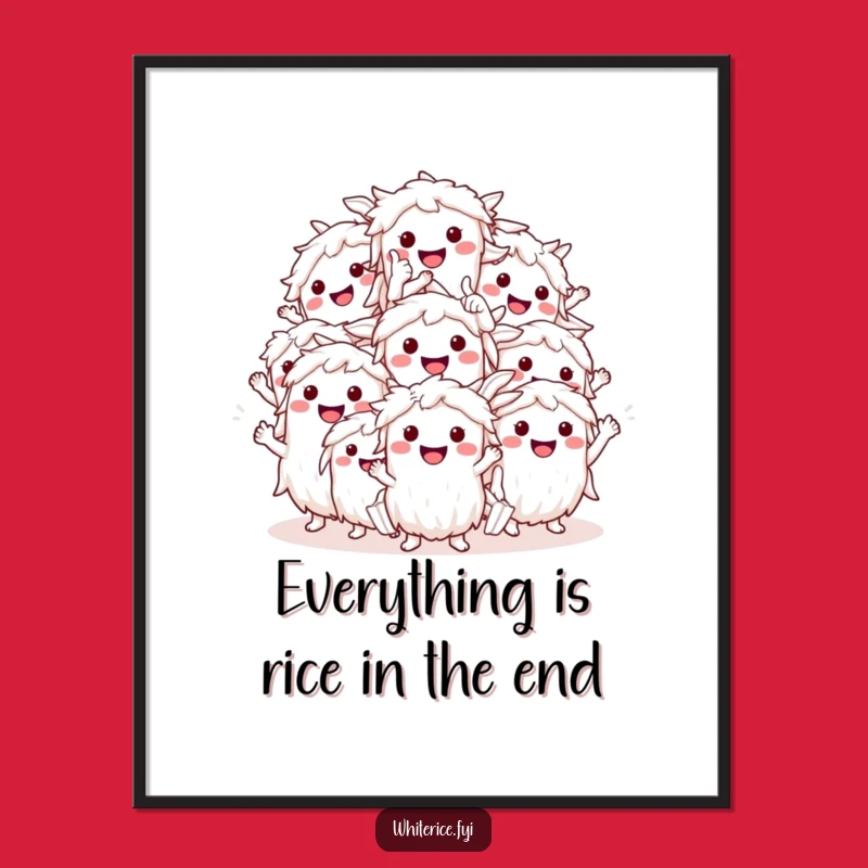 Free Printable Wall Art: Thumbs Up Rice - Funny Humorous Downloadable Art