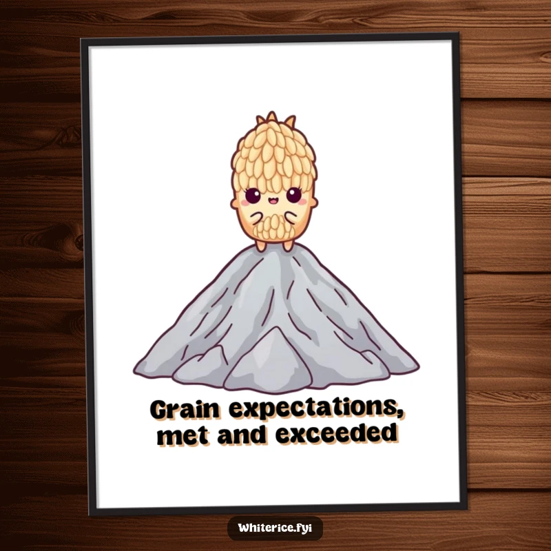 Funny Free Printable Wall Art: A single, determined grain of rice standing tall on a vast mound of others.