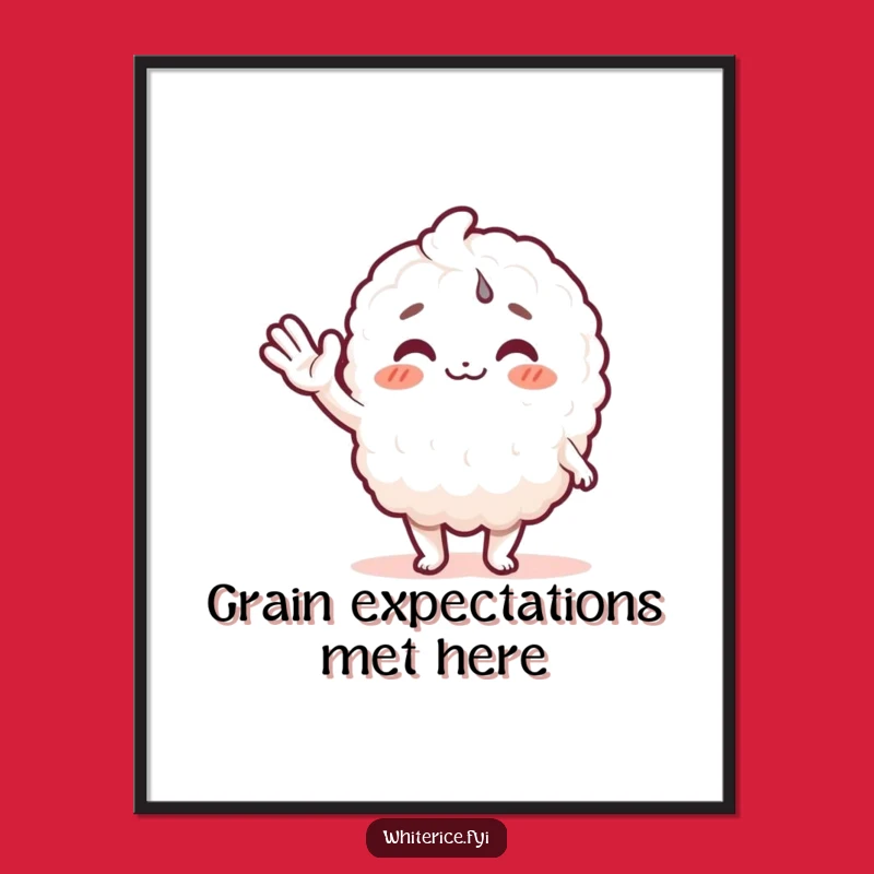 Free Printable Funny Rice Wave Wall Art - Whimsical Downloadable Decor for Instant Cheer