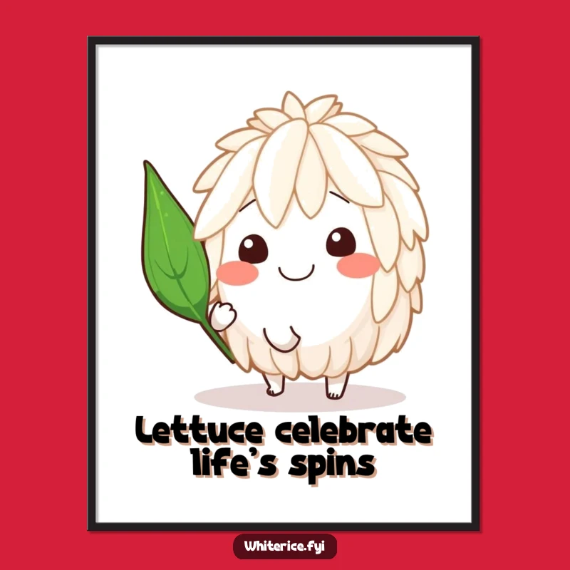 Free Printable Wall Art: Spinning Rice Pal - Funny Downloadable Decor