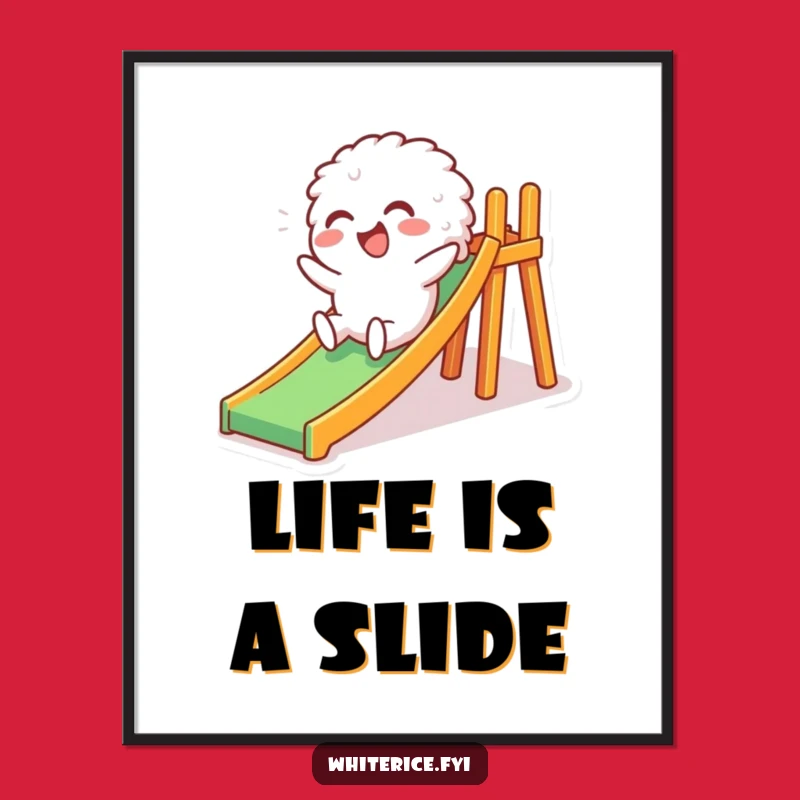 Free Printable Wall Art: Giggling Rice Slide, Hilarious Downloadable Decor