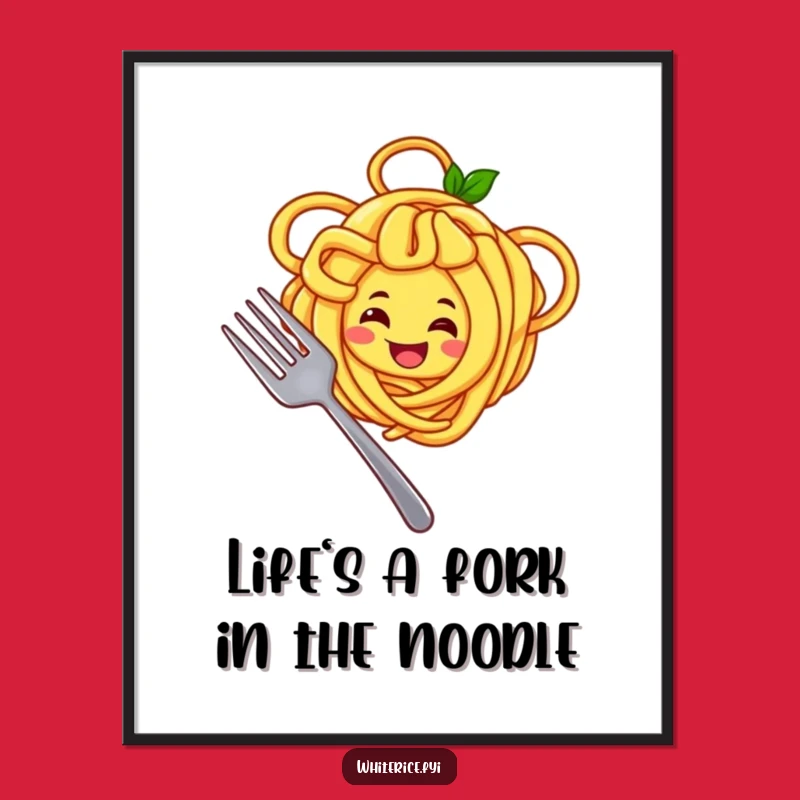 Free Printable Noodle Wall Art: Joyful Twirl Humor For Your Space, Funny Downloadable Gift
