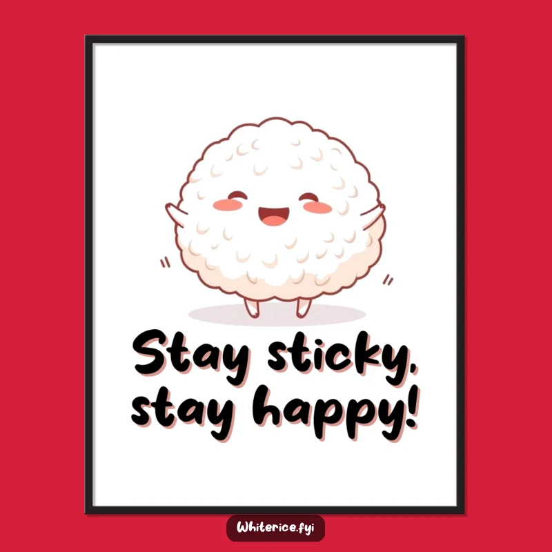 Free Printable Rice Wall Art: Funny Food Downloadable Poster Gift!