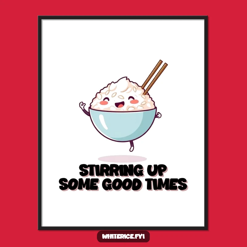 Free Printable Wall Art: Dancing Rice - Funny Humorous Downloadable Art