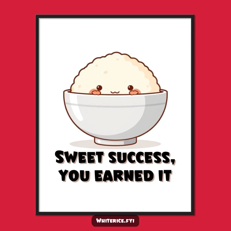 Free Printable Wall Art: Shy Rice Cake, Funny Downloadable Decor for a Cozy Kitchen