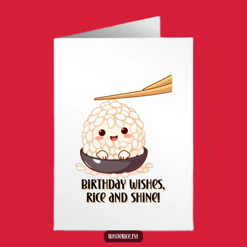 Free Printable Birthday Card: Peeking Rice Grain, Funny DIY Gift Surprise