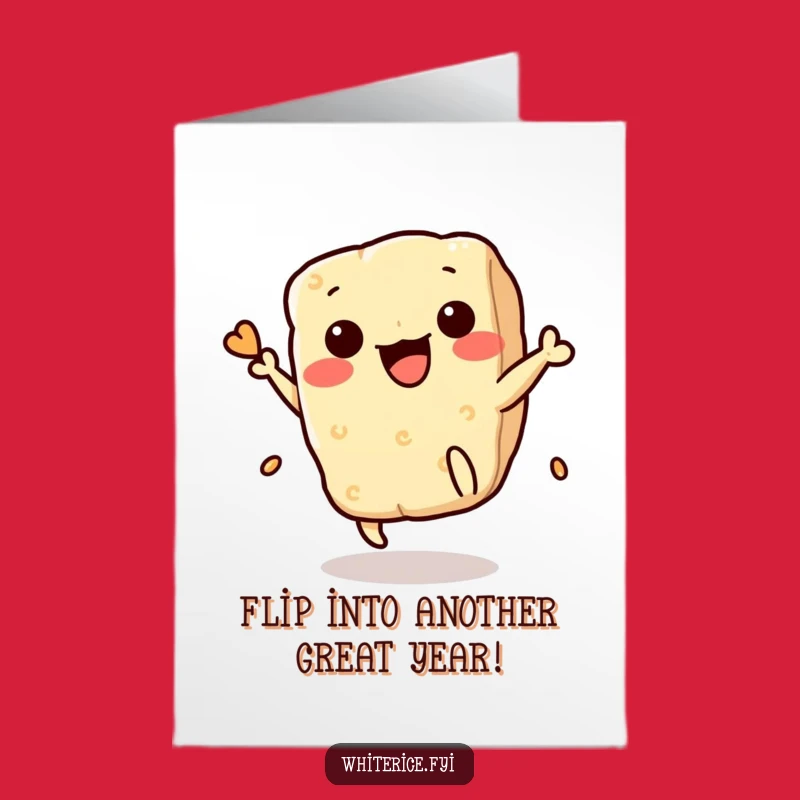 Free Printable Funny Birthday Card: Silly Rice Cracker Flip for a Laughable Celebration