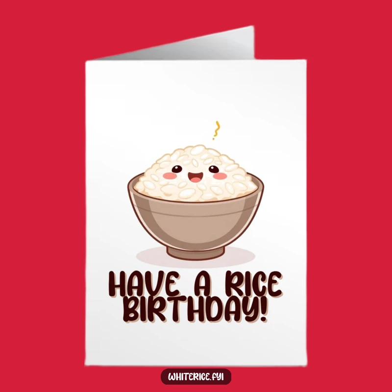 Free Printable Rice Grain Birthday Card: Served with Joy!
