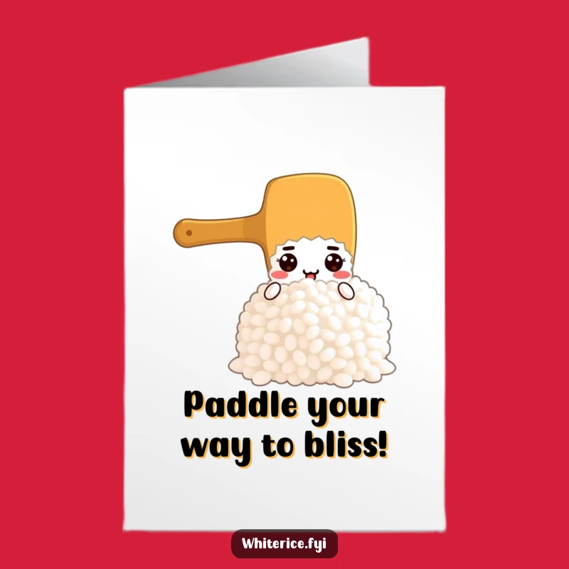 Free Printable Birthday Card: Funny Rice Paddle DIY Gift for a Big Day