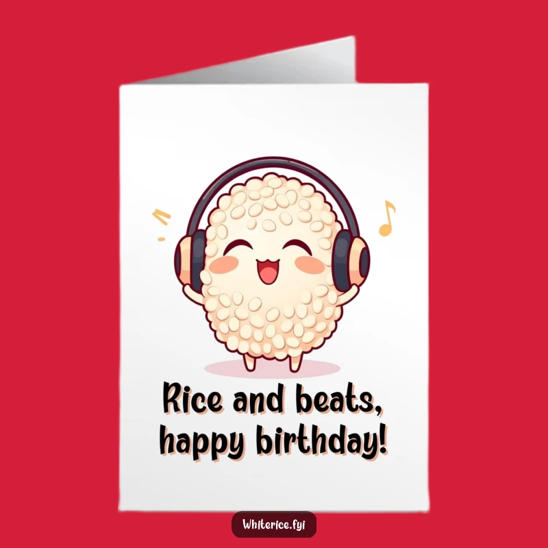 Free Printable Birthday Card: Music Rice, Funny Earmuffs Downloadable Gift