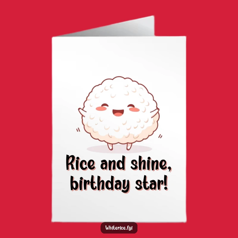 Free Printable Rice Birthday Card: Funny Food Downloadable Gift!