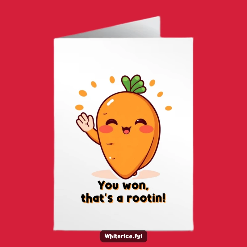 Free Printable Carrot Congrats Card: Serve Your Success With This Funny Downloadable Gift
