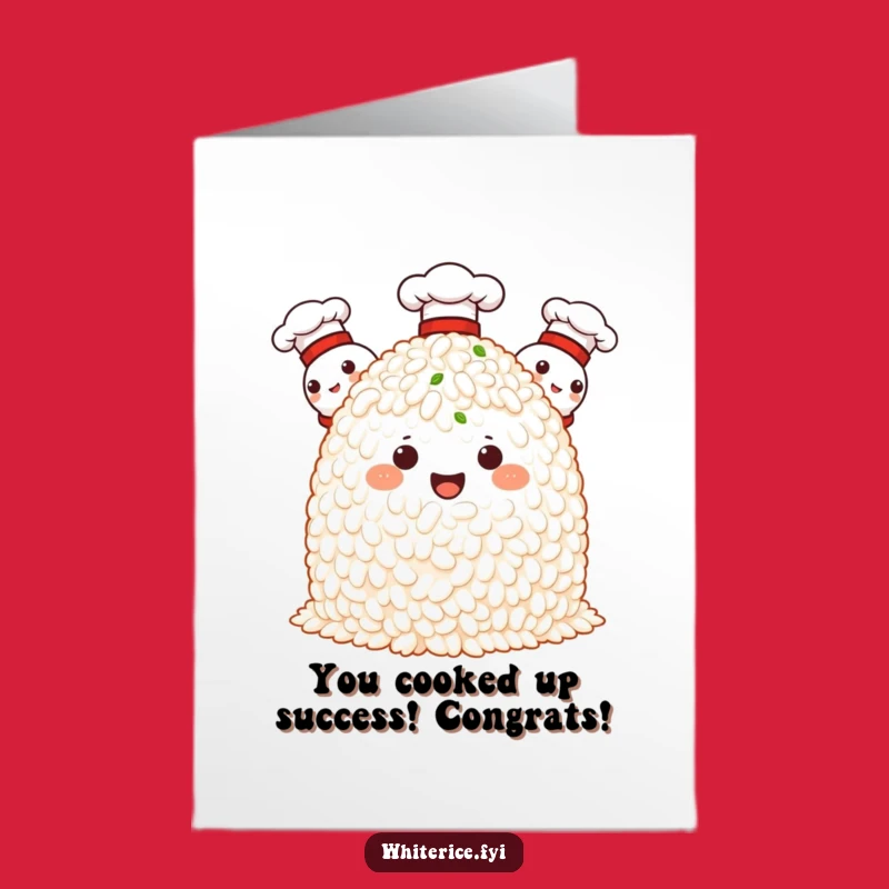 Free Printable Congrats Card: Chef Rice for a Tasty Downloadable Surprise