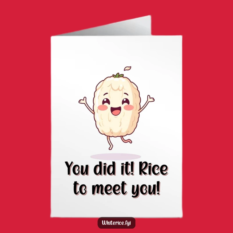 Free Printable Congrats Card: Dancing Rice for Your Hilarious Downloadable Celebration
