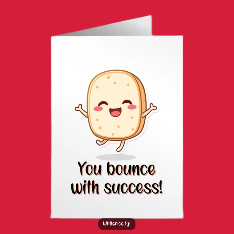 Free Printable Congrats Card: Funny Rice Cake DIY Joyful Achievement