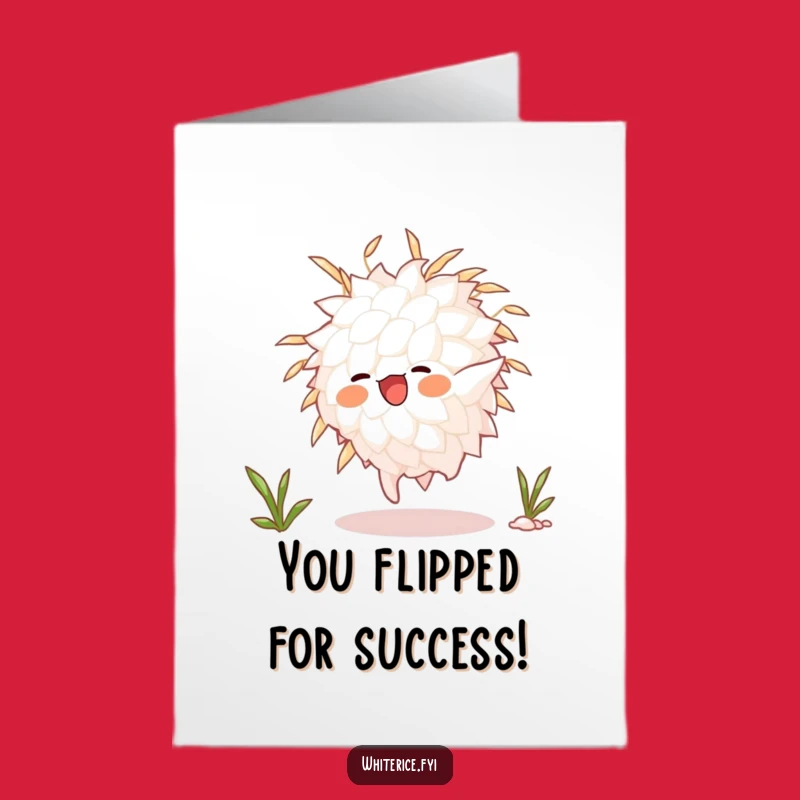 Free Printable Congrats Card: Somersault Rice Grain, Hilarious Downloadable Gift